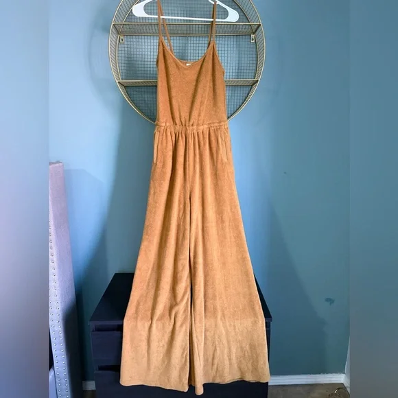 OFFLINE by Aerie Wide-Leg Jumpsuit Size XS Camel Color NWT - Picture 8 of 11
